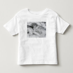 Camiseta Infantil nuvens de onda Navio-onda-dadas forma
