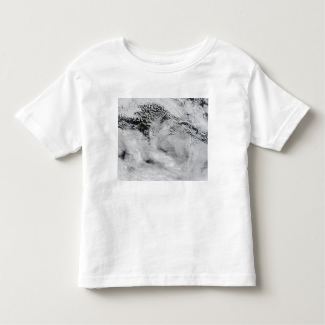 Camiseta Infantil Nuvens de ondas em forma de navio (Frente)