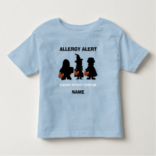 Camiseta Infantil O alerta personalizado o Dia das Bruxas da alergia