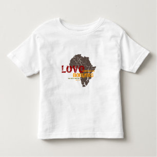 Camiseta Infantil O amor não sabe nenhuma beira - adopção de África