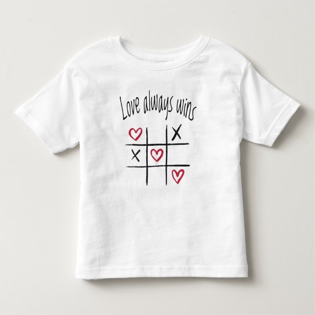 Camiseta Infantil O amor sempre ganha (Frente)