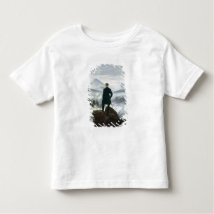 Camiseta Infantil O andarilho acima do mar da névoa, 1818