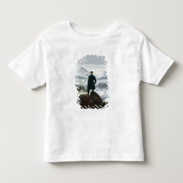 Camiseta Infantil O andarilho acima do mar da névoa, 1818 (Frente)