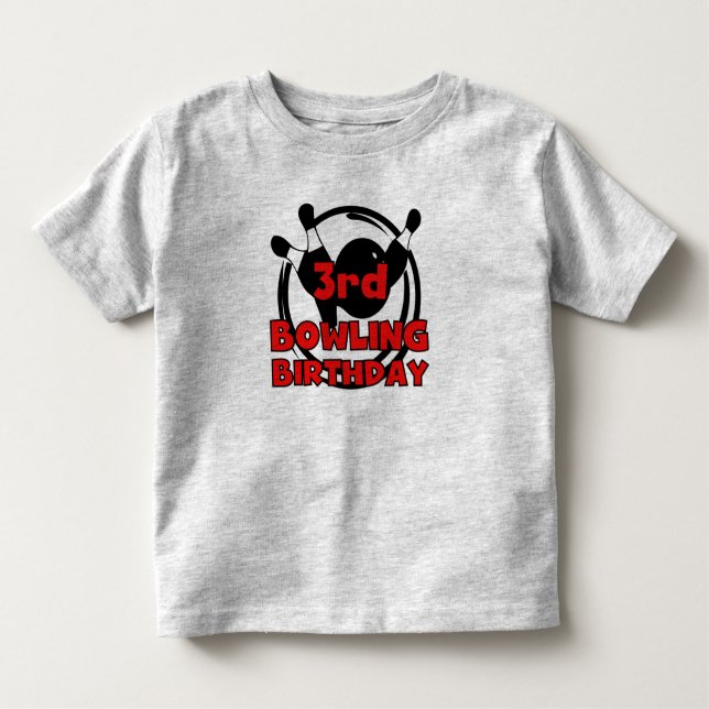 Camiseta Infantil ó Aniversário da boliche (Frente)