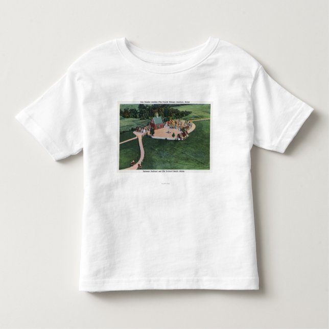 Camiseta Infantil O antro Danske Landsby (vila dinamarquesa) (Frente)