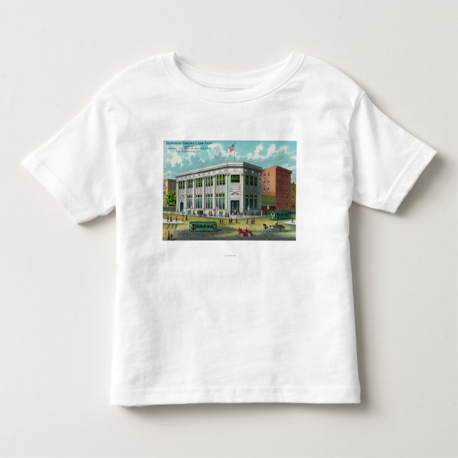 Camiseta Infantil O Assn. continental do Bldg e do empréstimo (Frente)