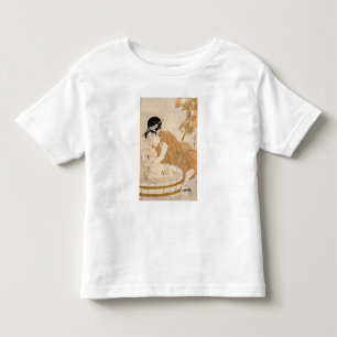 Camiseta Infantil O banho, período de Edo