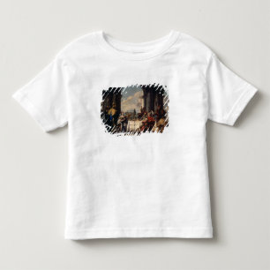 Camiseta Infantil O Banquete de Anthony e Cleopatra, c.1744 (petról