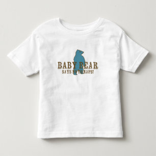 Camiseta Infantil O Bebê Bear Blue diz não para dormir!