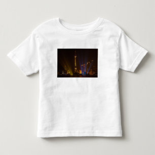 Camiseta Infantil O Bund em Xangai.Olhando