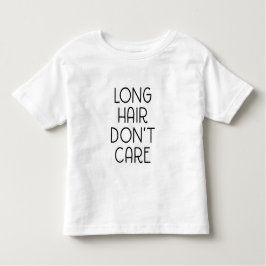 Camiseta Infantil O cabelo longo não se importa o t-shirt da criança