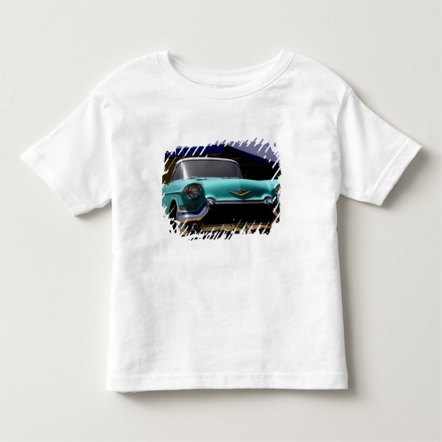 Camiseta Infantil O Cadillac Verde de Elvis Presley convertível em (Frente)