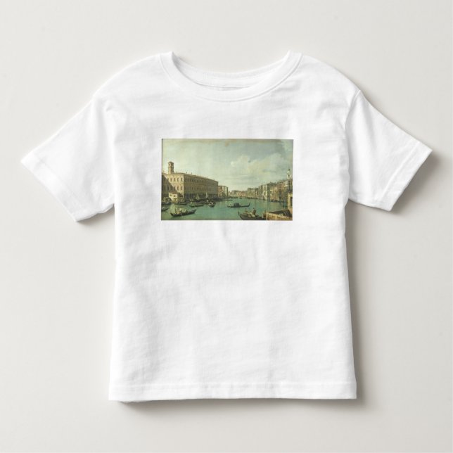 Camiseta Infantil O canal grande da ponte de Rialto (Frente)