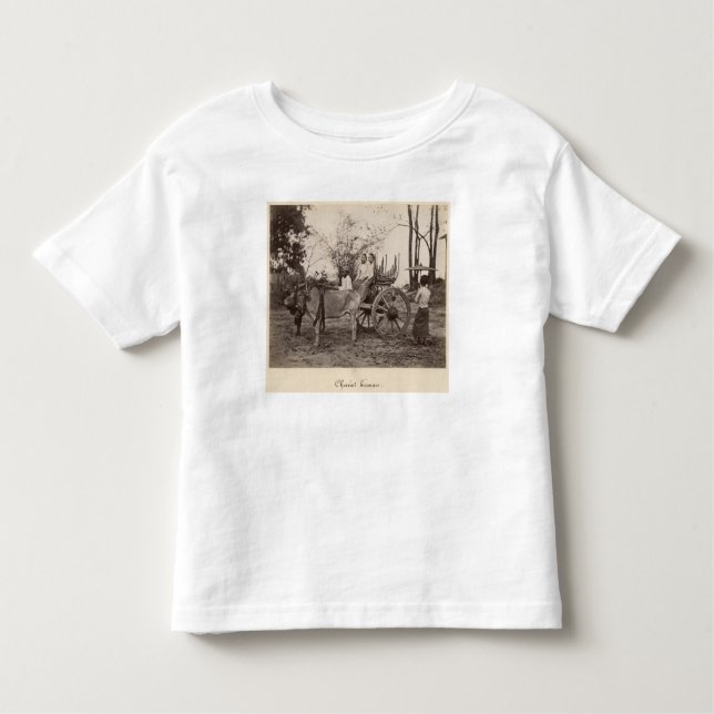 Camiseta Infantil O carro puxou por dois bois em Mandalay, Burma (Frente)