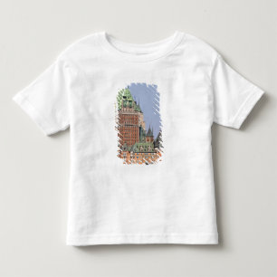 Camiseta Infantil O Chateau Frontenac na cidade de Quebec, Canadá.