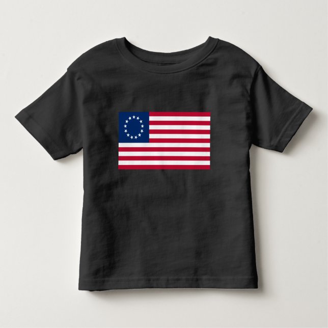 Camiseta Infantil O Círculo de Estrelas, Bandeira Americana por Bets (Frente)