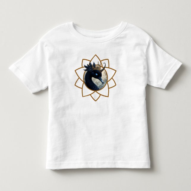 Camiseta Infantil O Cisne que Guarda a Lua.   (Frente)