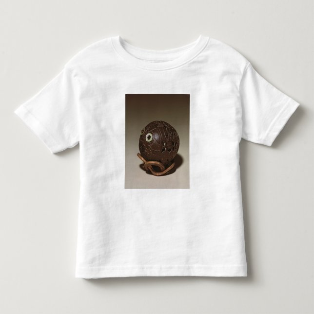 Camiseta Infantil O coco sculpted em uma cara, c.1895 (Frente)