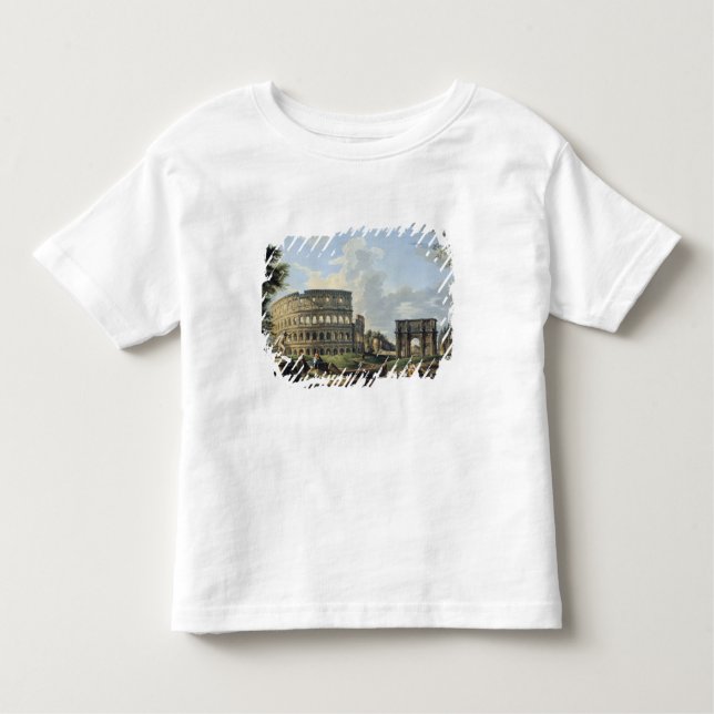 Camiseta Infantil O Colosseum e o arco de Constantim (Frente)