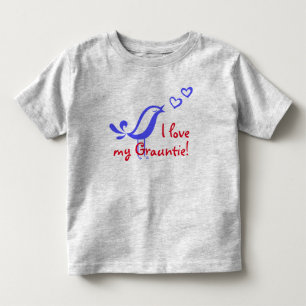 Camiseta Infantil O coração tweeting do pássaro declara que "eu a