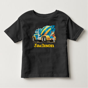 Camiseta Infantil O costume caçoa caminhões da construção do