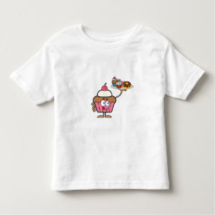 Camiseta Infantil O cupcake doce o seu dia