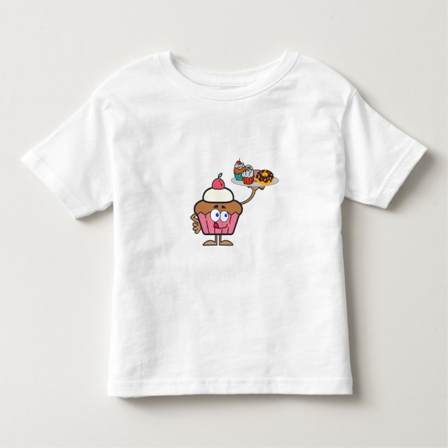 Camiseta Infantil O cupcake doce o seu dia (Frente)
