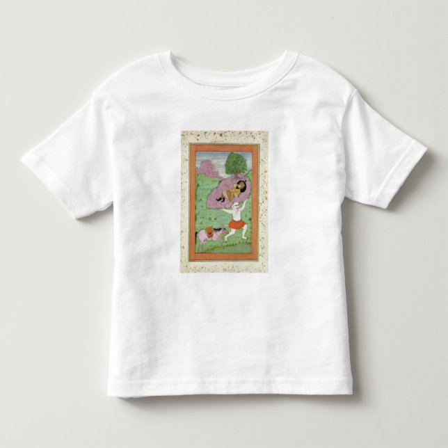 Camiseta Infantil O demónio branco que leva fora o sono Rustam, (Frente)