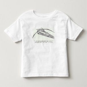 Camiseta Infantil O design de Leonardo da Vinci para um Ornithopter