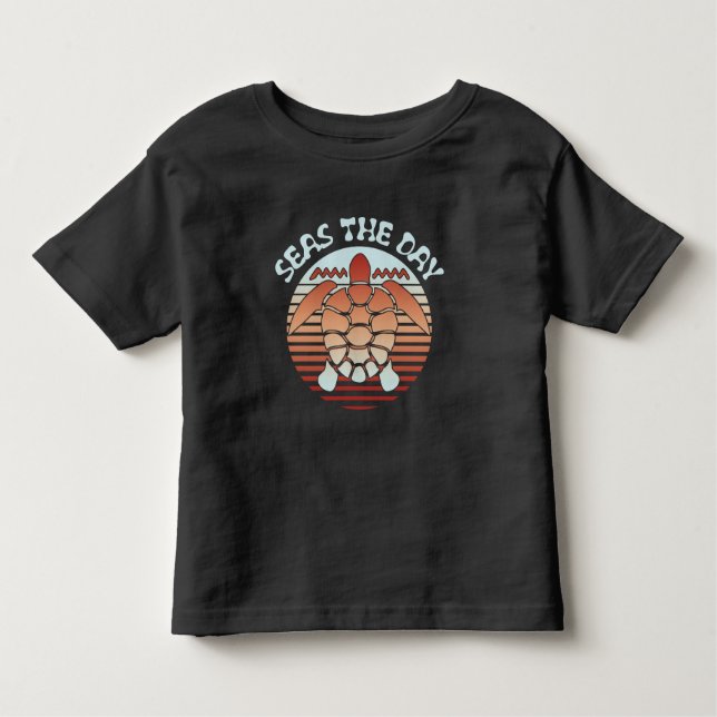 Camiseta Infantil O Dia dos Mares | Tartaruga de Víblias de Verão (Frente)