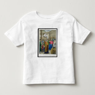 Camiseta Infantil O doente da paralisia trouxe ao cristo em seu Fri
