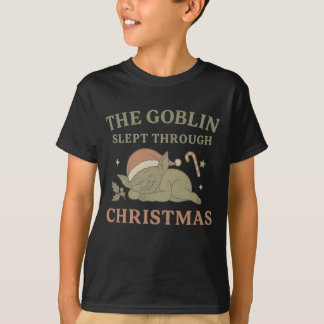 Camiseta infantil O Duende Dormiu o Natal