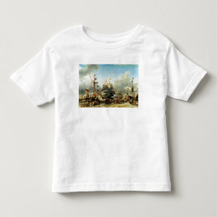Camiseta Infantil O embarque de Ruyter e de William de Witt