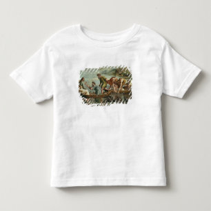 Camiseta Infantil O esboço miraculoso dos peixes (desenhos animados