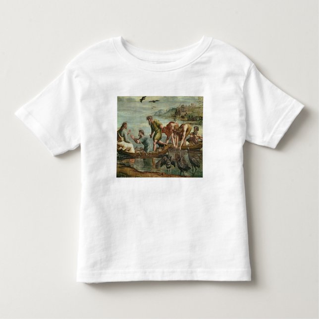 Camiseta Infantil O esboço miraculoso dos peixes (desenhos animados (Frente)