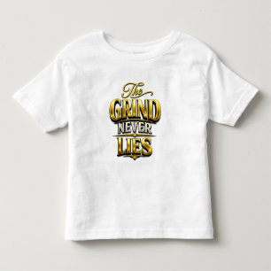 Camiseta Infantil O Esforço Nunca Mente Design Motivacional Dourado