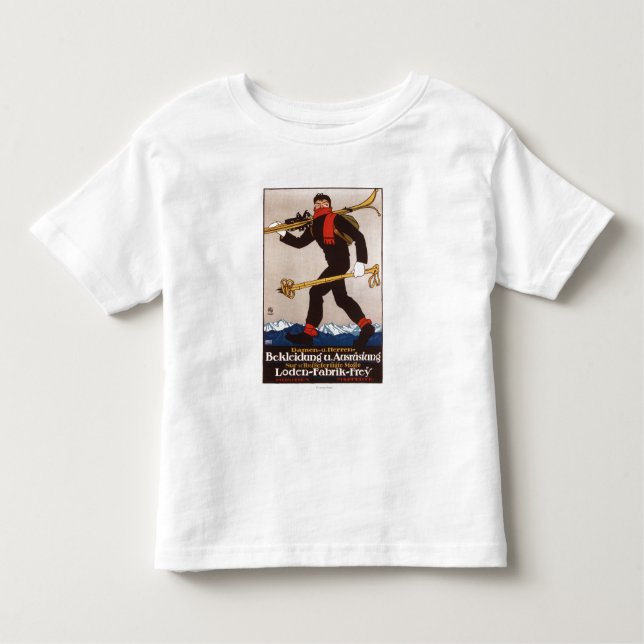 Camiseta Infantil O esqui de Loden veste o poster da propaganda do (Frente)