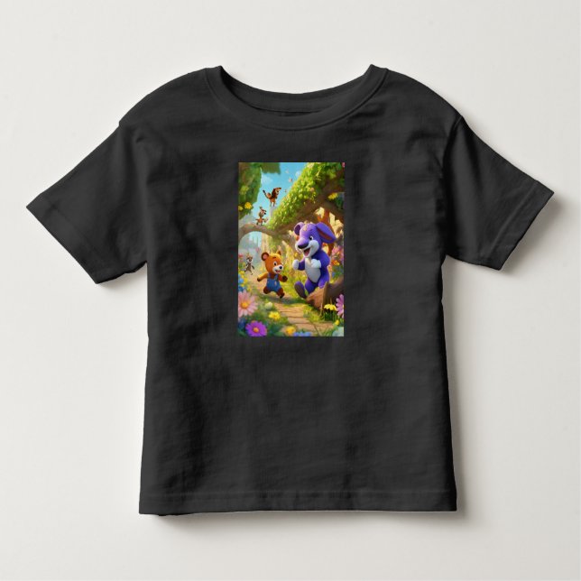 Camiseta Infantil O Excelente Garden Stand: Animais para a Paz (Frente)