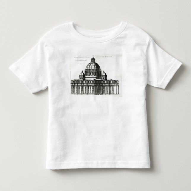 Camiseta Infantil O exterior da basílica de St Peter em Roma (Frente)