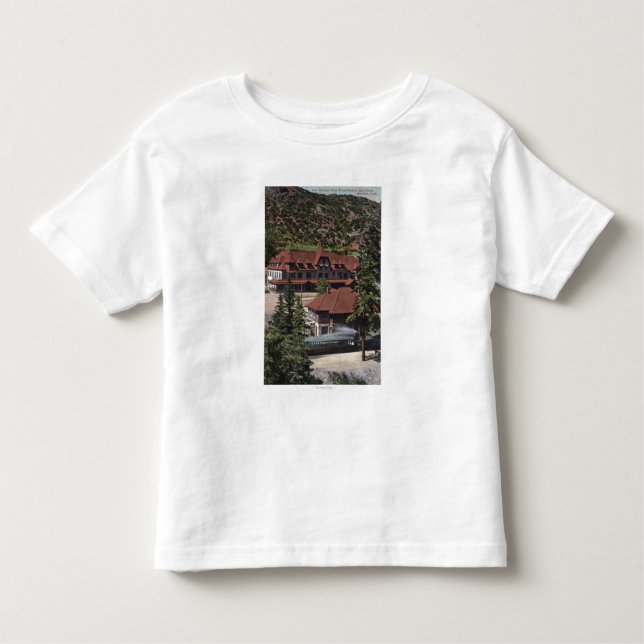Camiseta Infantil O ferro salta estação & hotel da estrada da roda (Frente)