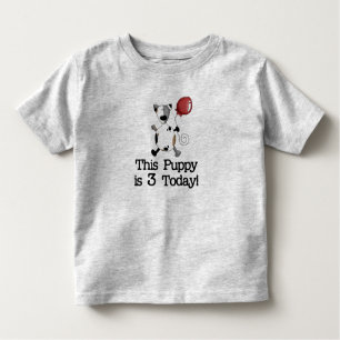 Camiseta Infantil O filhote de cachorro é o aniversário 3