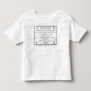 Camiseta Infantil O frontispício para 'Sonates derrama le clavecin'