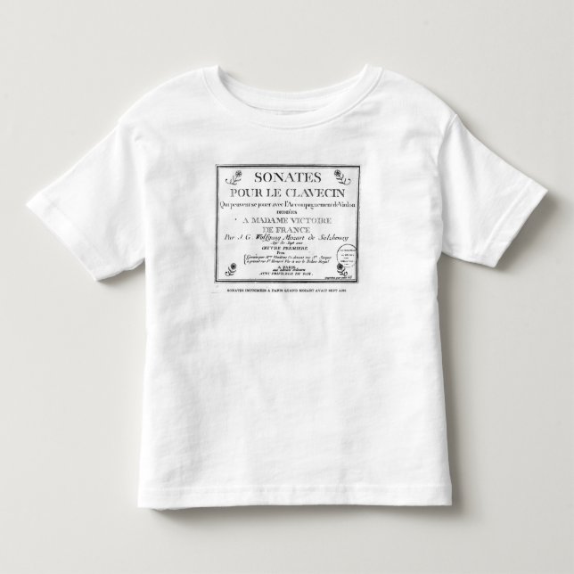 Camiseta Infantil O frontispício para 'Sonates derrama le clavecin' (Frente)
