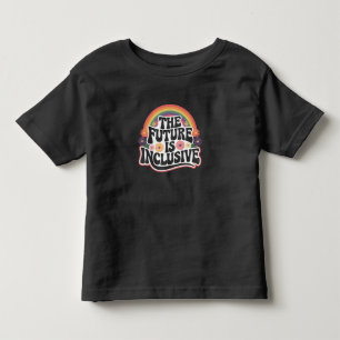 Camiseta Infantil O Futuro é Inclusivo Bandeira Arco-Íris LGBTQ Gay