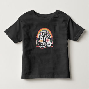 Camiseta Infantil O Futuro é Inclusivo Gay de Sinalizador LGBTQ Arco