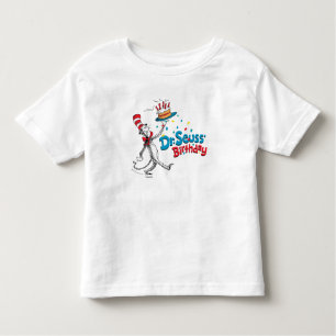 Camiseta Infantil O Gato no Chapéu Aniversário do Dr. Seuss