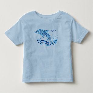 Camiseta Infantil O golfinho é minha alegria azul do fuzileiro nava