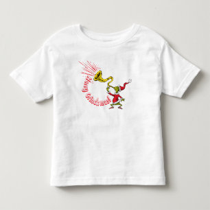 Camiseta Infantil O Grinch Tocando a Corneta do Grinchmas Alegre