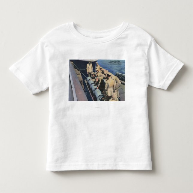 Camiseta Infantil O grupo do barco de Topedo prepara a granada (Frente)