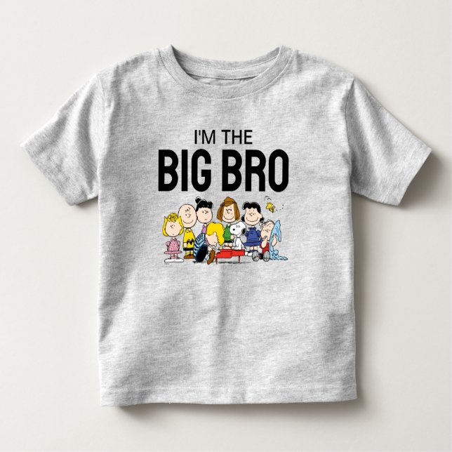 Camiseta Infantil O Grupo Peanuts | Eu Sou O Irmão Mais Velho (Frente)